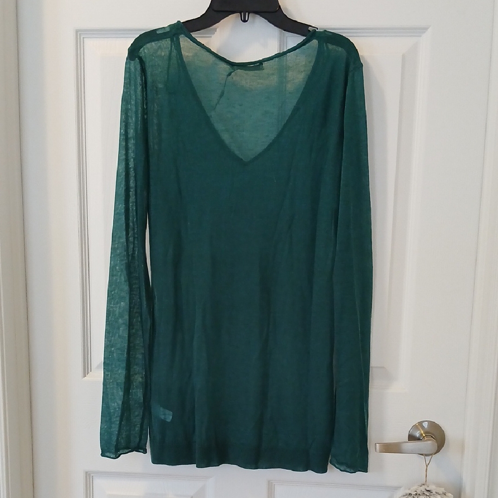 Trendy Colour Costa Blanca Deep Teal V-Neck Top NWT